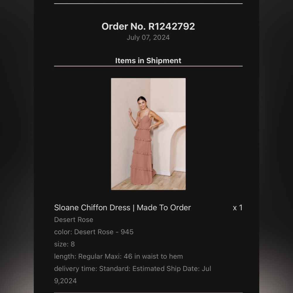 Revelry Sloane Chiffon Dress - Picture 5 of 5